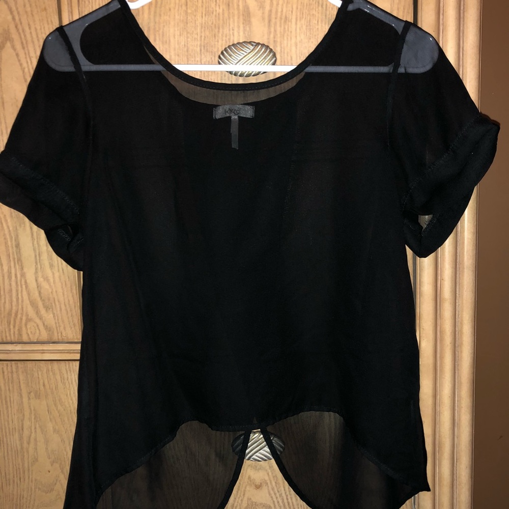 Kirra Black Shear Crop Top